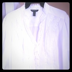 3/4 sleeve White Blouse